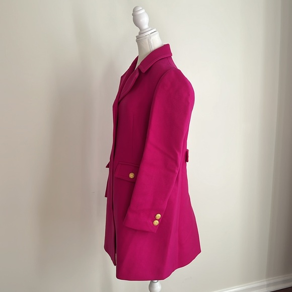 Pink, hot pink Zara pea coat ￼Wool Coat - Picture 2 of 5